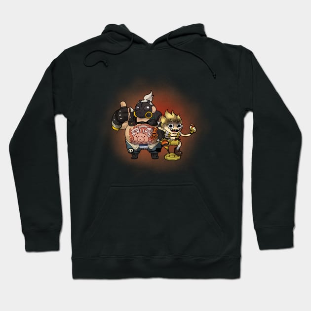 Roadhog and Junkrat Hoodie by LoganN